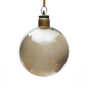 KAVE HOME Piril julekugle af brunt genbrugsglas, 25 cm