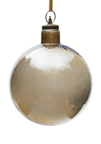 KAVE HOME Piril julekugle af brunt genbrugsglas, 25 cm