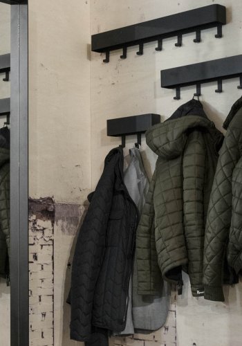 SPINDER DESIGN rektangulr Dax Play knagerkke, m. 3 knager - sort stl 