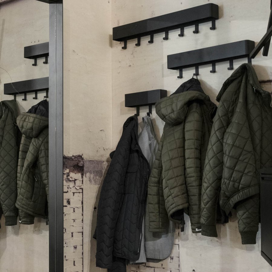 SPINDER DESIGN Dax Play knagerkke, m. 7 knager - sort stl 