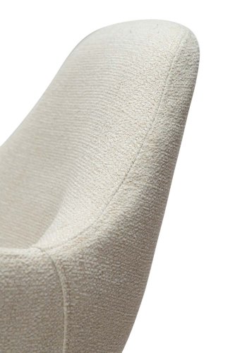 DAN-FORM Zimmer lnestol - beige bouclé stof og sort stl