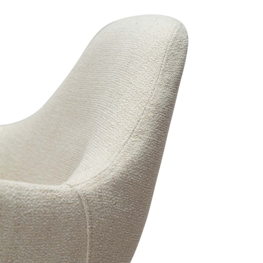 DAN-FORM Zimmer lnestol - beige bouclé stof og sort stl