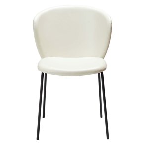 DAN-FORM Stay spisebordsstol - knoglehvid kunstlder og sort stl