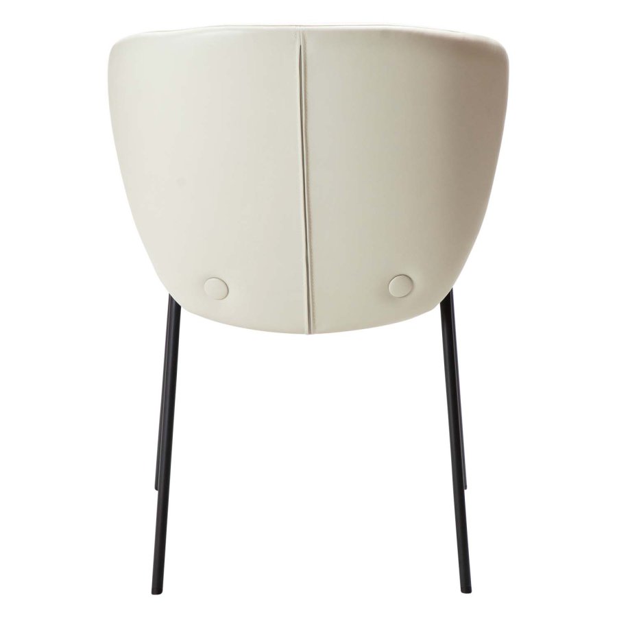 DAN-FORM Stay spisebordsstol - knoglehvid kunstlder og sort stl