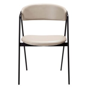 DAN-FORM Swell spisebordsstol - kashmir kunstlder og sort stl