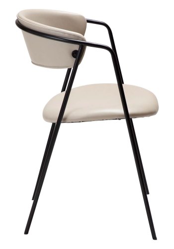 DAN-FORM Swell spisebordsstol - kashmir kunstlder og sort stl