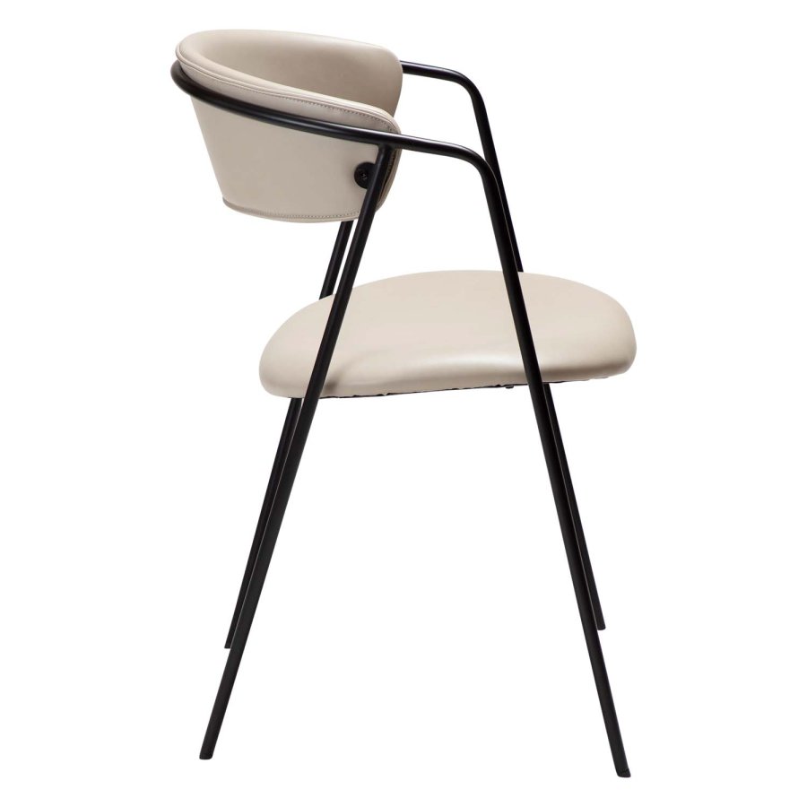 DAN-FORM Swell spisebordsstol - kashmir kunstlder og sort stl