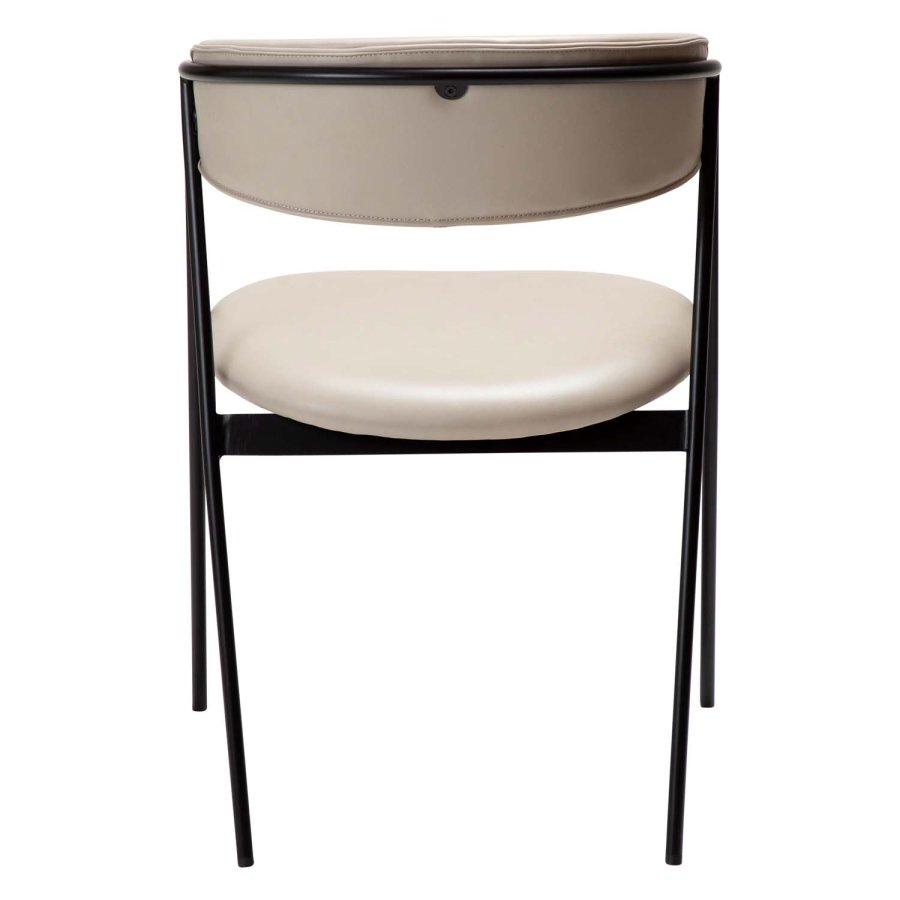 DAN-FORM Swell spisebordsstol - kashmir kunstlder og sort stl