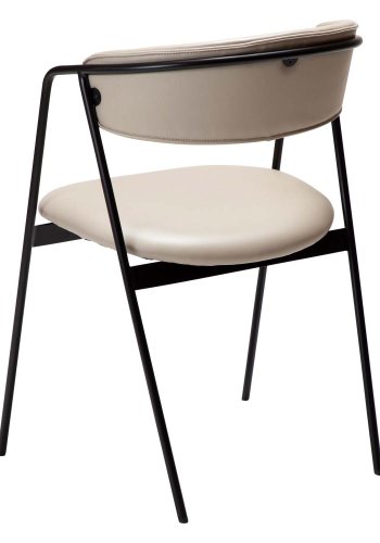 DAN-FORM Swell spisebordsstol - kashmir kunstlder og sort stl