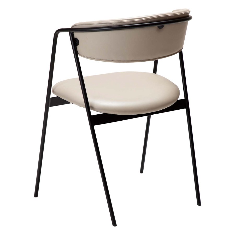 DAN-FORM Swell spisebordsstol - kashmir kunstlder og sort stl