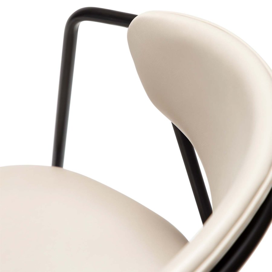 DAN-FORM Swell spisebordsstol - kashmir kunstlder og sort stl