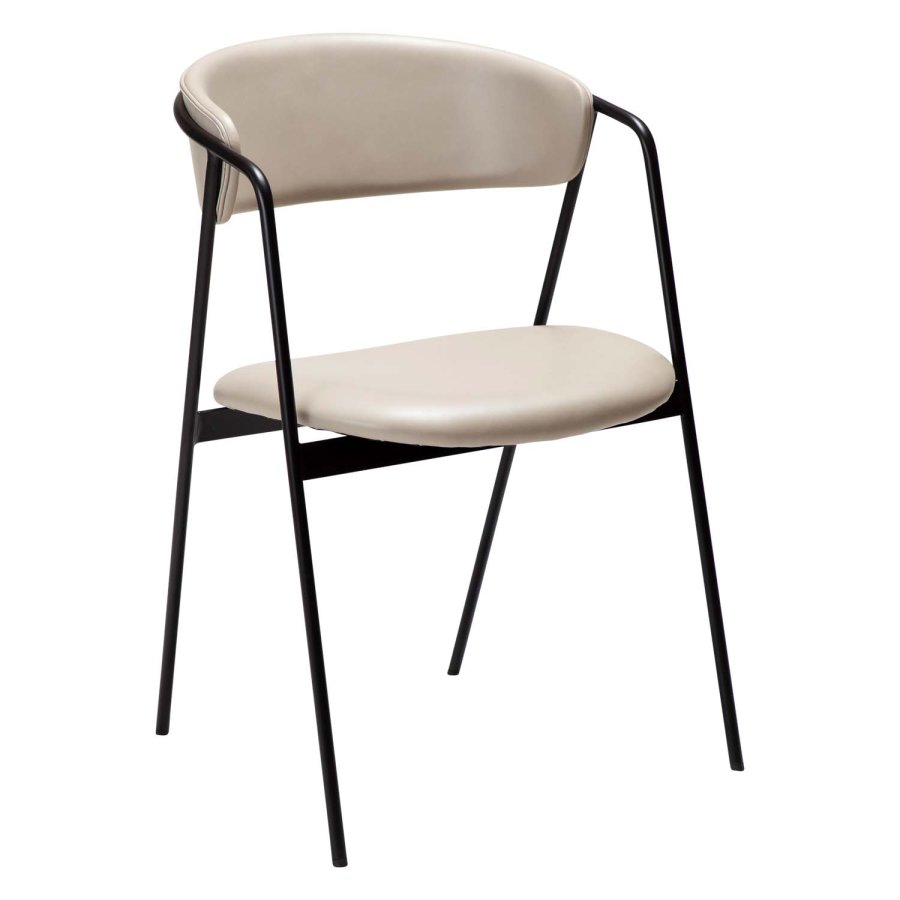 DAN-FORM Swell spisebordsstol - kashmir kunstlder og sort stl