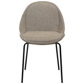 DAN-FORM Arch spisebordsstol - brun bouclé stof og sort stl