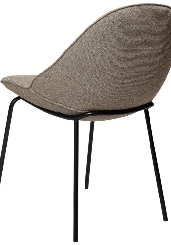 DAN-FORM Arch spisebordsstol - brun bouclé stof og sort stl