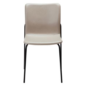 DAN-FORM Woof spisebordsstol - kashmir kunstlder og sort stl