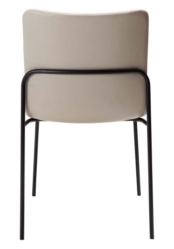 DAN-FORM Woof spisebordsstol - kashmir kunstlder og sort stl