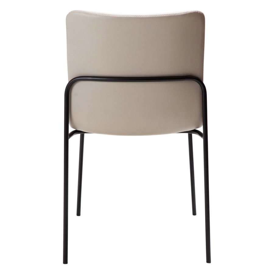 DAN-FORM Woof spisebordsstol - kashmir kunstlder og sort stl