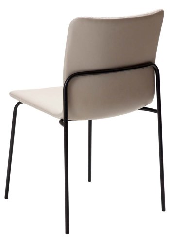 DAN-FORM Woof spisebordsstol - kashmir kunstlder og sort stl