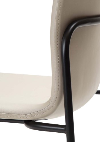 DAN-FORM Woof spisebordsstol - kashmir kunstlder og sort stl