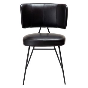 DAN-FORM Roost spisebordsstol - vintage sort kunstlder og sort stl