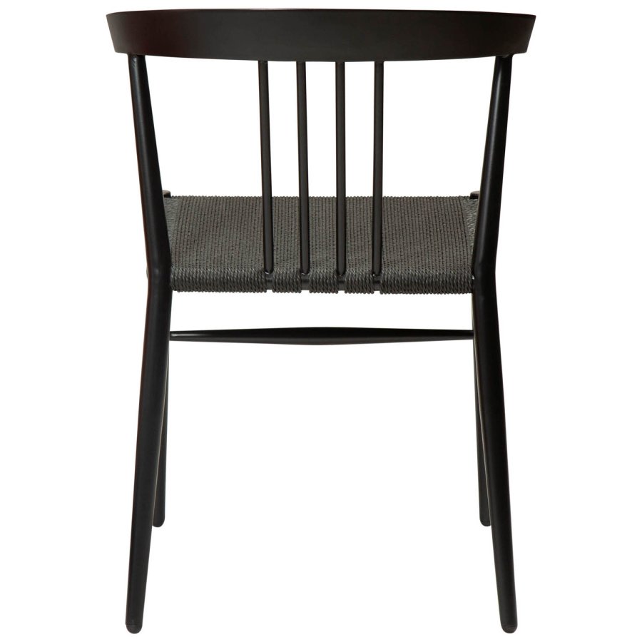 DAN-FORM Sava spisebordsstol - sort papirsnor og sort stl