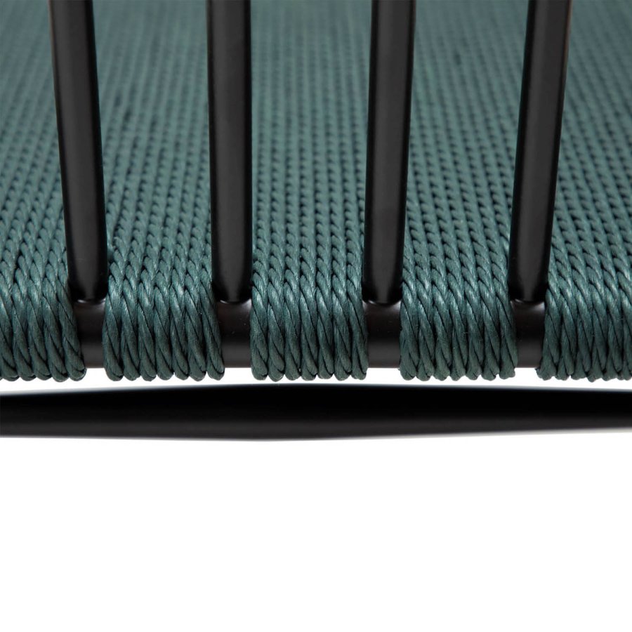 DAN-FORM Sava spisebordsstol - grn gavl papirsnor og sort stl