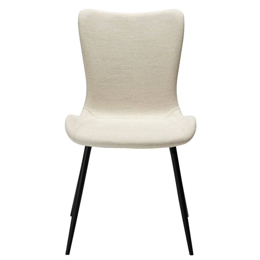 DAN-FORM Medusa spisebordsstol - beige bouclé stof og sort stl