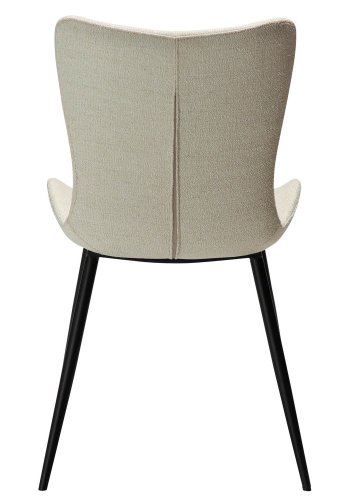 DAN-FORM Medusa spisebordsstol - beige bouclé stof og sort stl