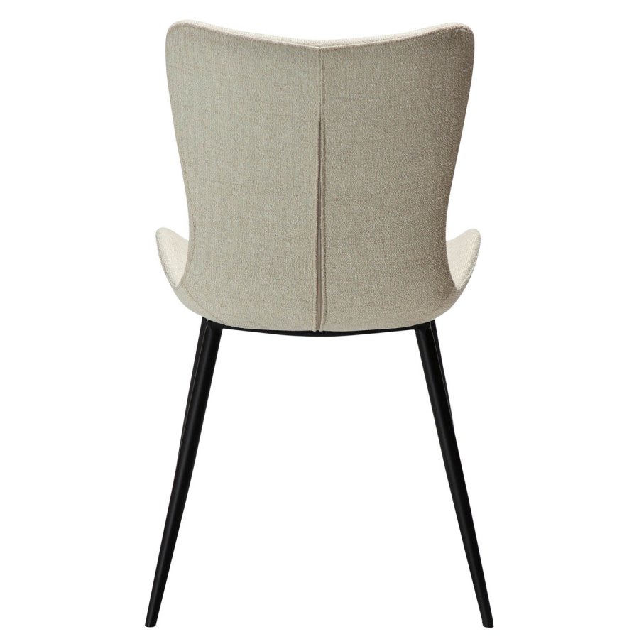 DAN-FORM Medusa spisebordsstol - beige bouclé stof og sort stl