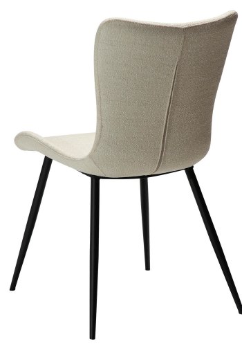 DAN-FORM Medusa spisebordsstol - beige bouclé stof og sort stl