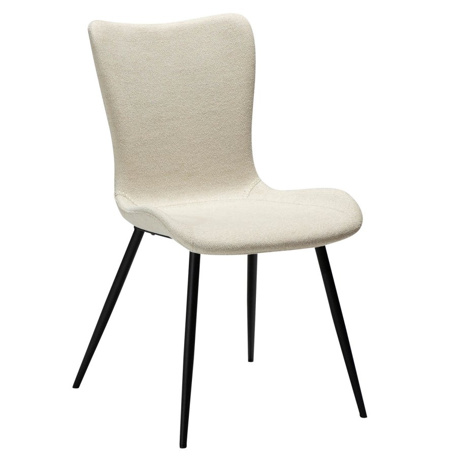 DAN-FORM Medusa spisebordsstol - beige bouclé stof og sort stl