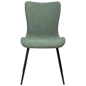 DAN-FORM Medusa spisebordsstol - grn bouclé stof og sort stl