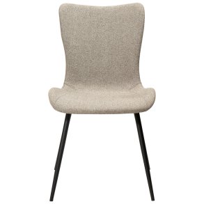 DAN-FORM Medusa spisebordsstol - brun bouclé stof og sort stl