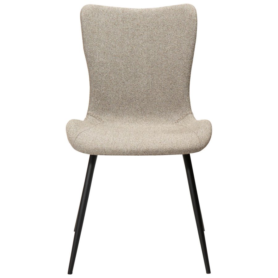 DAN-FORM Medusa spisebordsstol - brun bouclé stof og sort stl