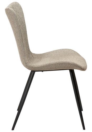 DAN-FORM Medusa spisebordsstol - brun bouclé stof og sort stl