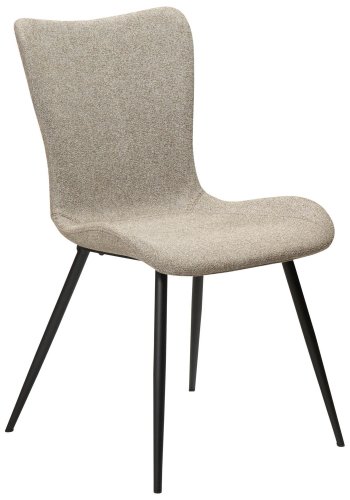 DAN-FORM Medusa spisebordsstol - brun bouclé stof og sort stl