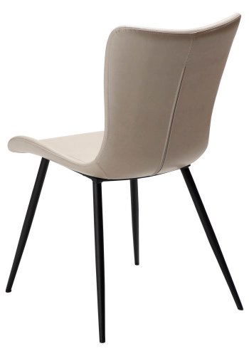 DAN-FORM Medusa spisebordsstol - kashmir kunstlder og sort stl