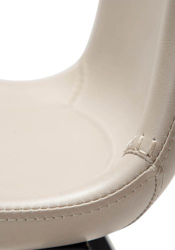 DAN-FORM Medusa spisebordsstol - kashmir kunstlder og sort stl