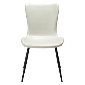 DAN-FORM Medusa spisebordsstol - knoglehvid kunstlder og sort stl