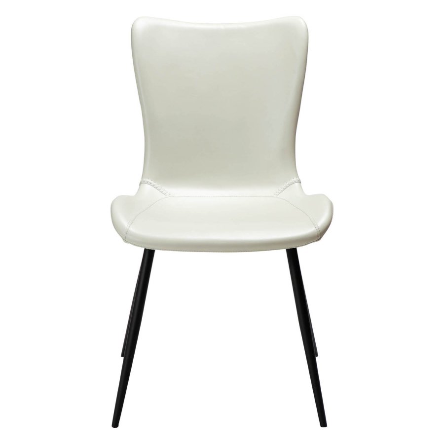DAN-FORM Medusa spisebordsstol - knoglehvid kunstlder og sort stl
