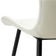 DAN-FORM Medusa spisebordsstol - knoglehvid kunstlder og sort stl