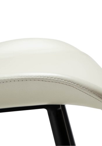 DAN-FORM Medusa spisebordsstol - knoglehvid kunstlder og sort stl