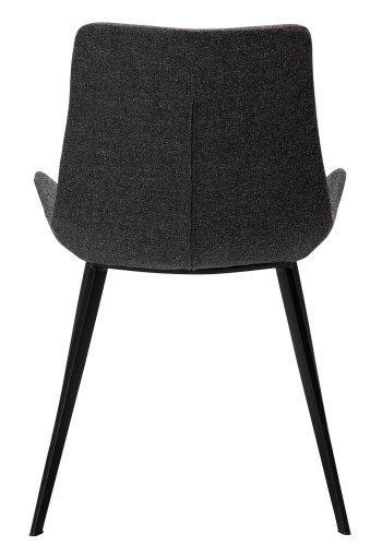 DAN-FORM Hype spisebordsstol - gr bouclé stof og sort stl