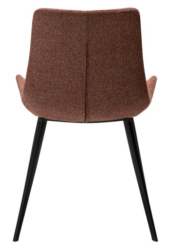 DAN-FORM Hype spisebordsstol - rd bouclé stof og sort stl