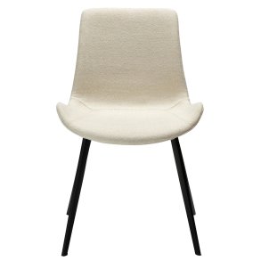 DAN-FORM Hype spisebordsstol - beige bouclé stof og sort stl