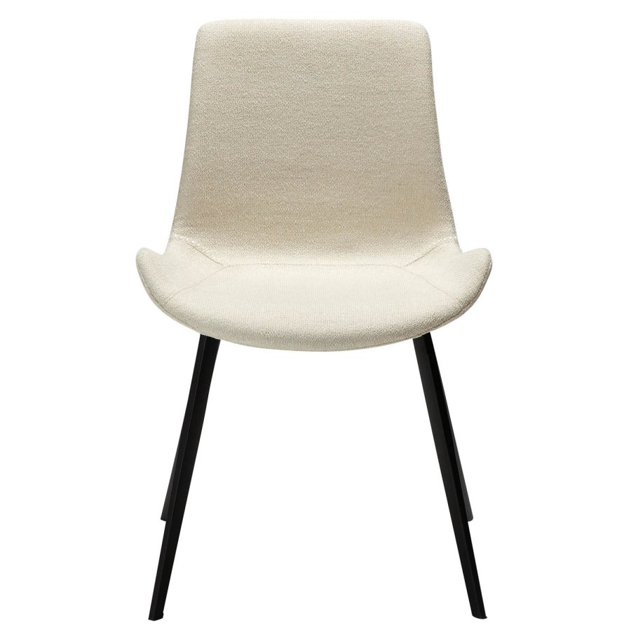 DAN-FORM Hype spisebordsstol - beige bouclé stof og sort stl