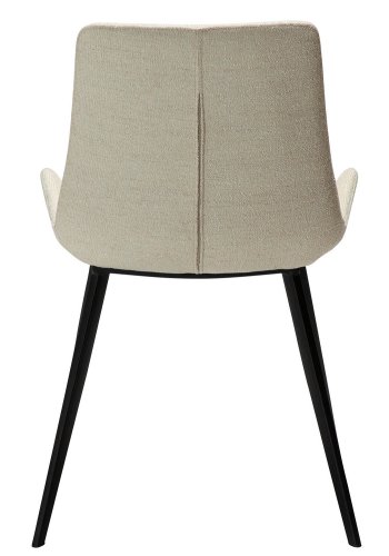 DAN-FORM Hype spisebordsstol - beige bouclé stof og sort stl