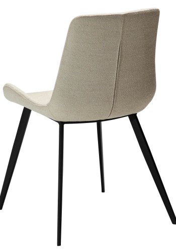 DAN-FORM Hype spisebordsstol - beige bouclé stof og sort stl
