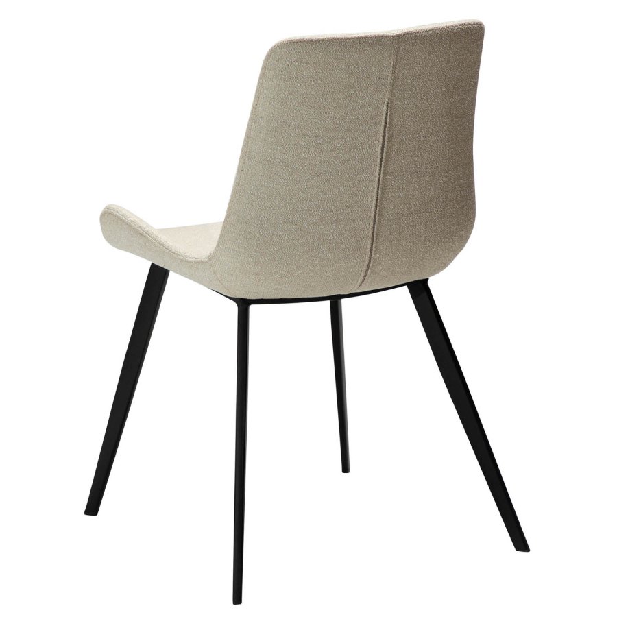 DAN-FORM Hype spisebordsstol - beige bouclé stof og sort stl