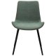 DAN-FORM Hype spisebordsstol - grn bouclé stof og sort stl